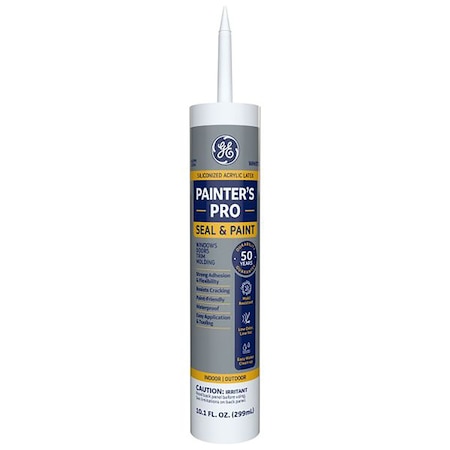 Ge Painter's Pro White Acrylic Latex Painter's Caulk Sealant 10.1 oz 2733499
